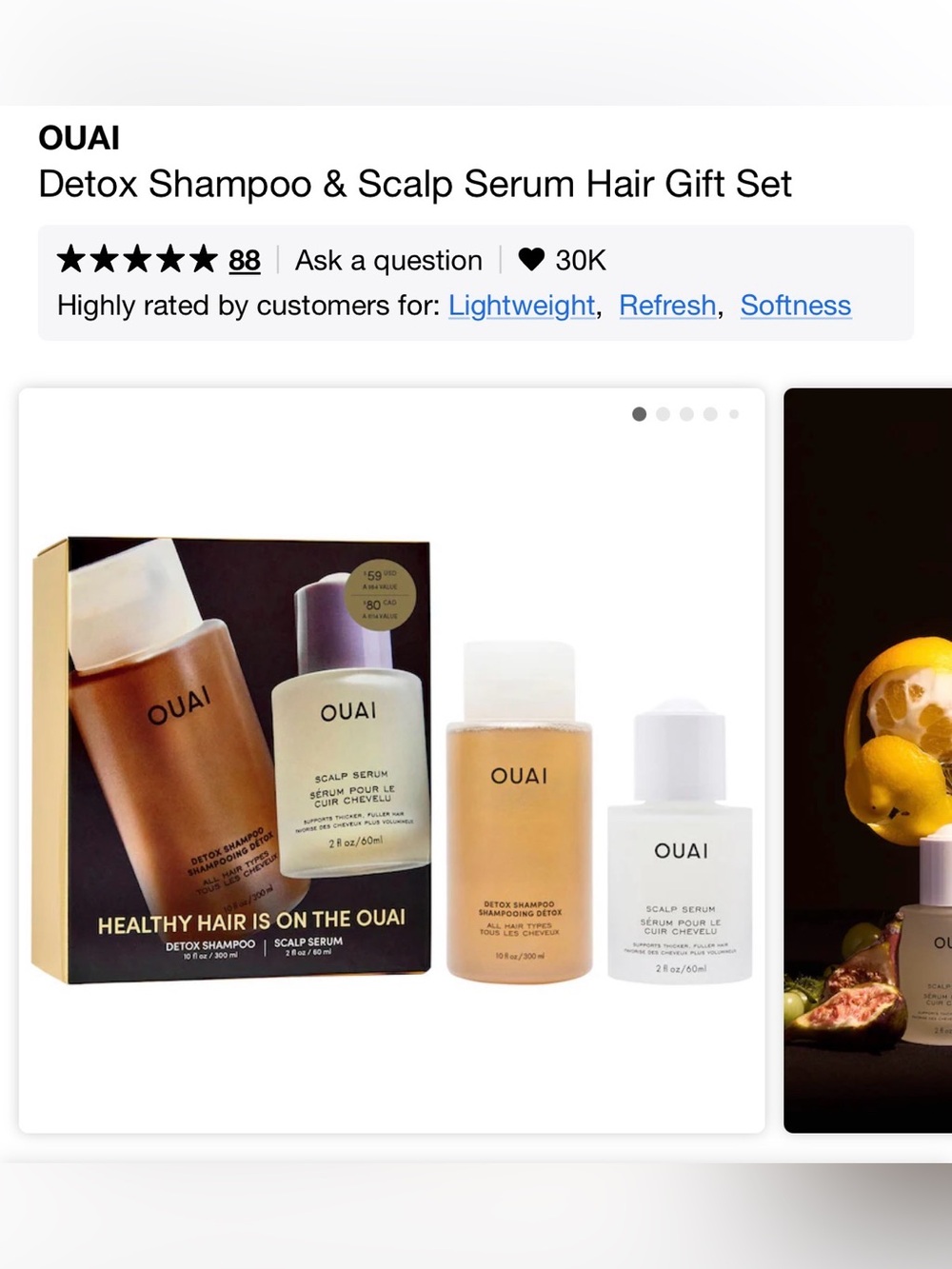 Ouai Detox Shampoo Scalp Serum Duo
